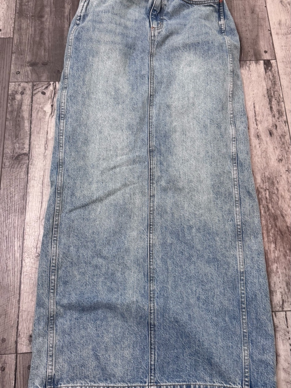 Denim Forum Aritzia The 90s Vintage Mid-Rise Pencil Maxi Jean Skirt 26 Slit - Picture 3 of 11